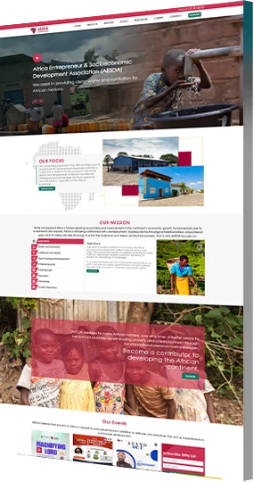 Aesda NGO Industry website Design